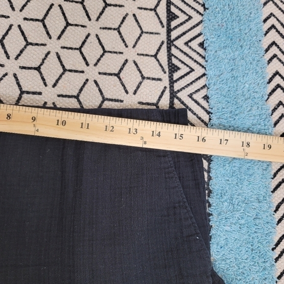EILEEN FISHER 100% ORGANIC COTTON BLACK CREPE ANKLE PANTS, SZ SMALL - Picture 8 of 13